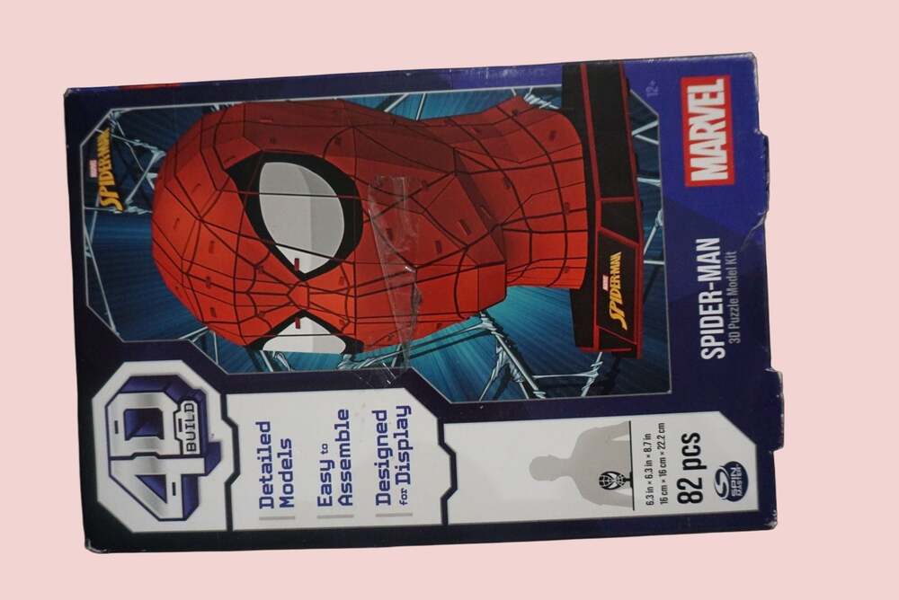 4D Build Marvel Spider-Man 3D Puzzle Model Kit, 82 Pieces